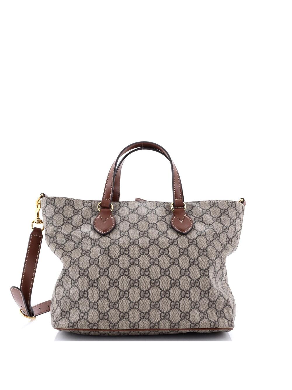 Gucci Convertible Soft Tote Gg Coated #370819G10B